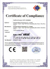 直線位移傳感器/電阻尺CE證書